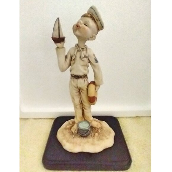 Figurine Boy Sailor Beachcombers Int'l 1999 Whimsical Vintage Resin Statue Art - Picture 15 of 15